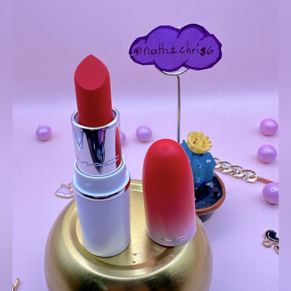 MAC Cosmetics Powder Kiss Lipstick in Fire & Spice New 1.5g no box